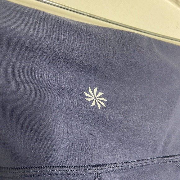 Athleta Blue and Pink Color Blocked Cropped Leggings Sz XS - Picture 6 of 7